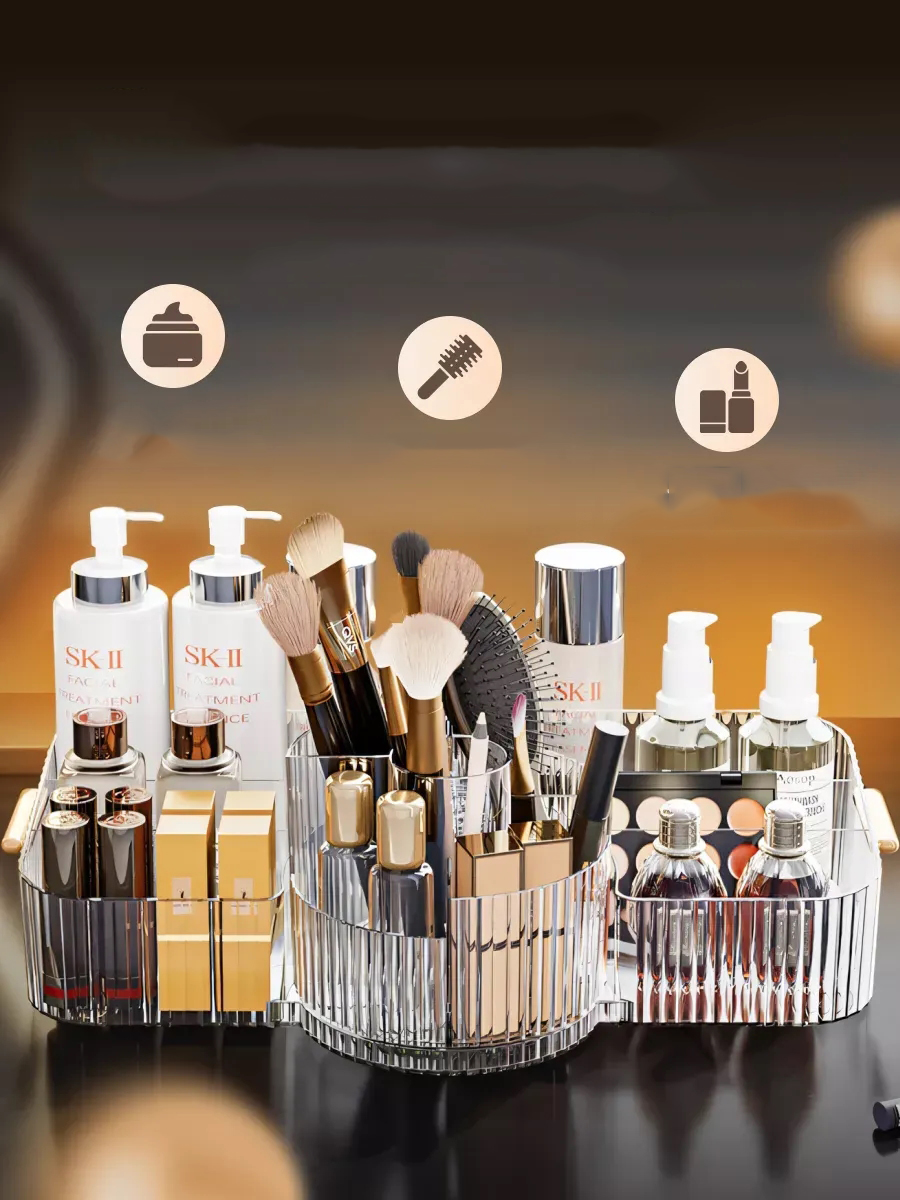  Moblen Luxury 33.5 cm Ortası Dönerli Bölmeli Makyaj ve Kozmetik Düzenleyici Organizer 722813