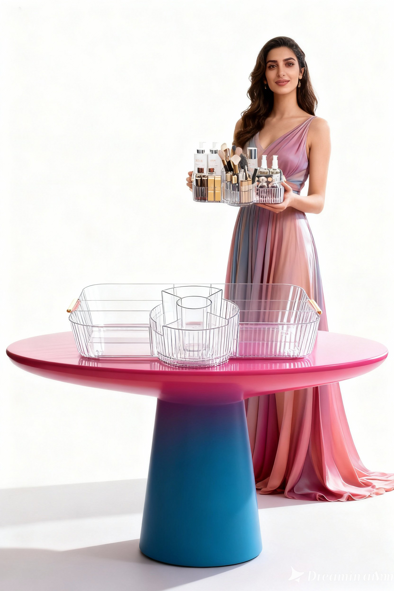  Moblen Luxury 33.5 cm Ortası Dönerli Bölmeli Makyaj ve Kozmetik Düzenleyici Organizer 722813