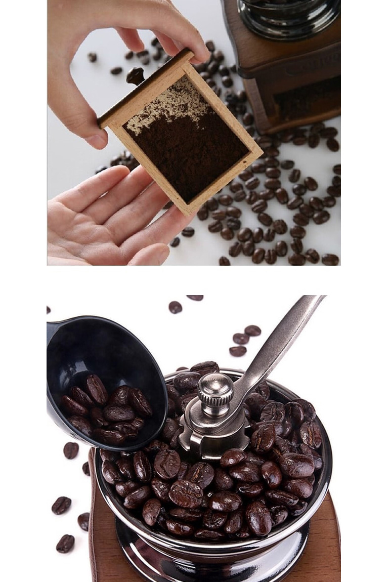  Isabella Serisi Seramik Öğütücülü Antik Ahşap Manuel Kahve Değirmeni 722814