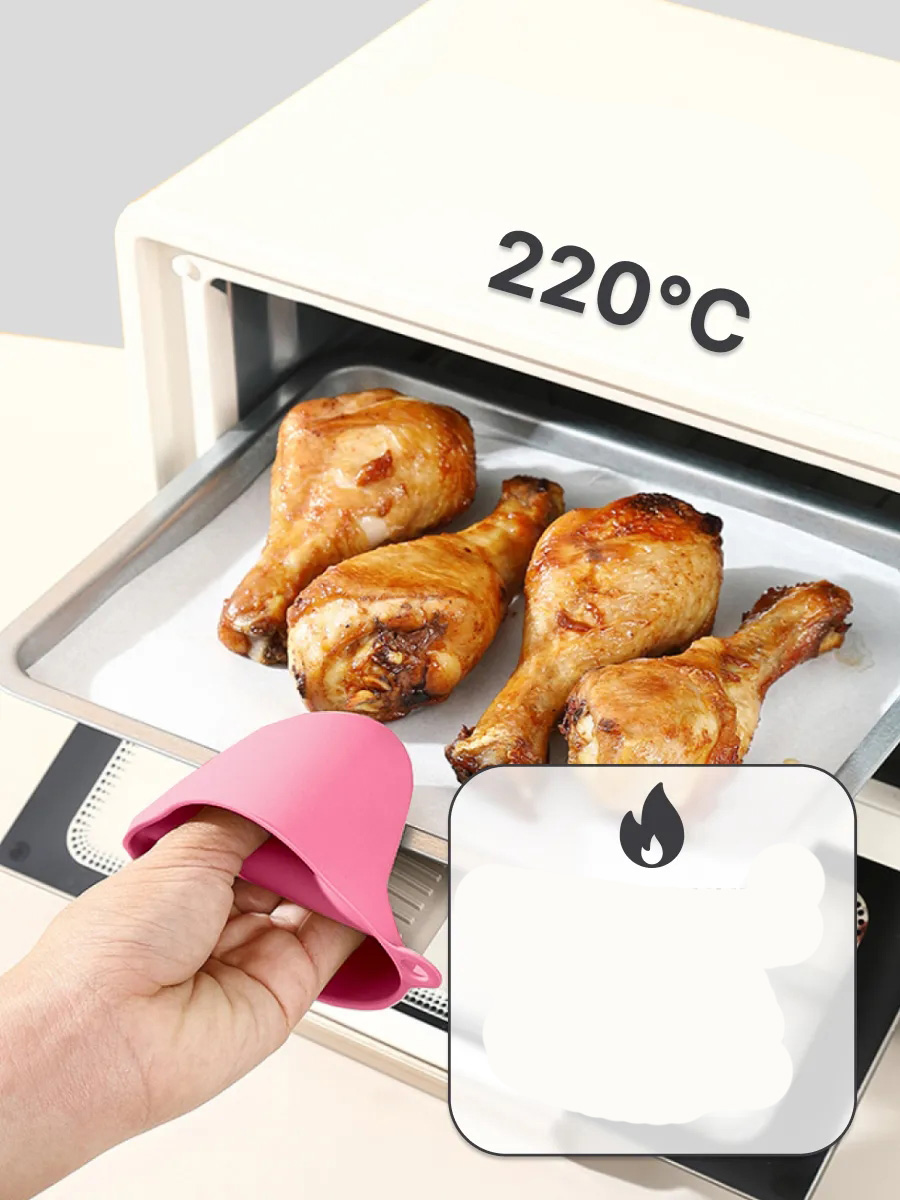 Valeria Serisi - Isıya Dayanıklı Lüks Silikon Parmak Ucu Tutacağı Fırın Eldiveni 718989