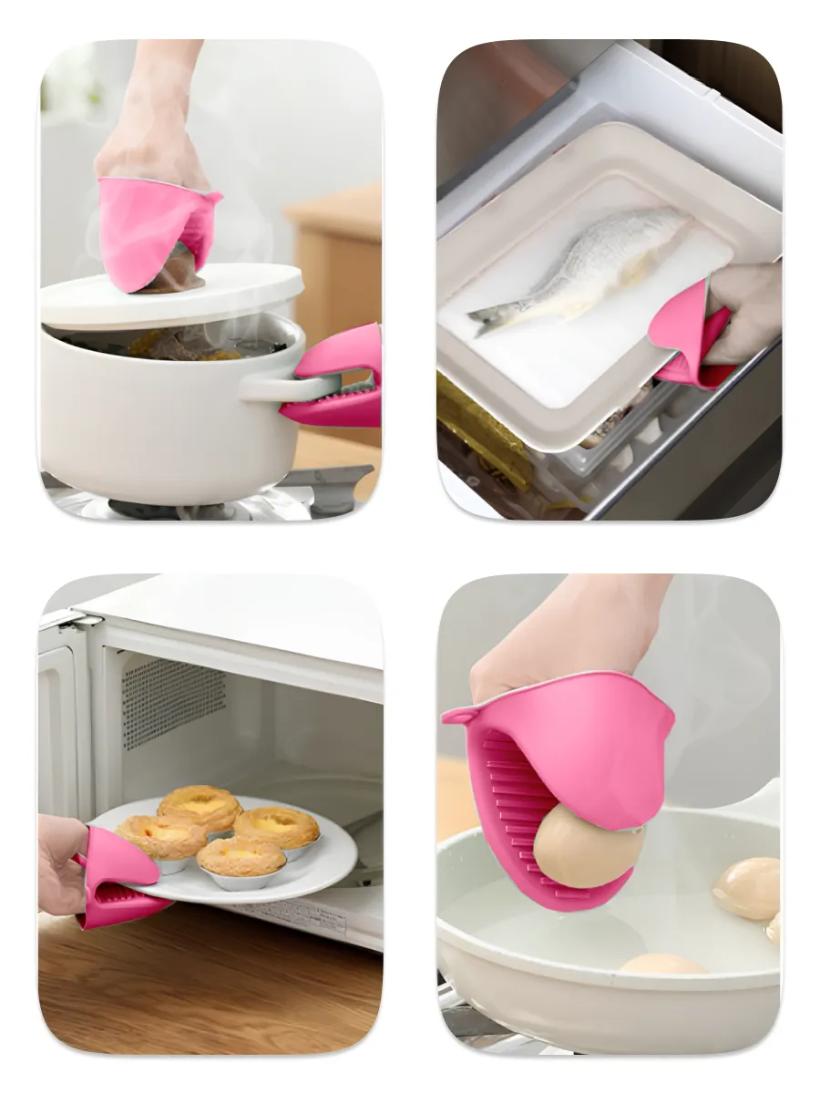 Valeria Serisi - Isıya Dayanıklı Lüks Silikon Parmak Ucu Tutacağı Fırın Eldiveni 718989