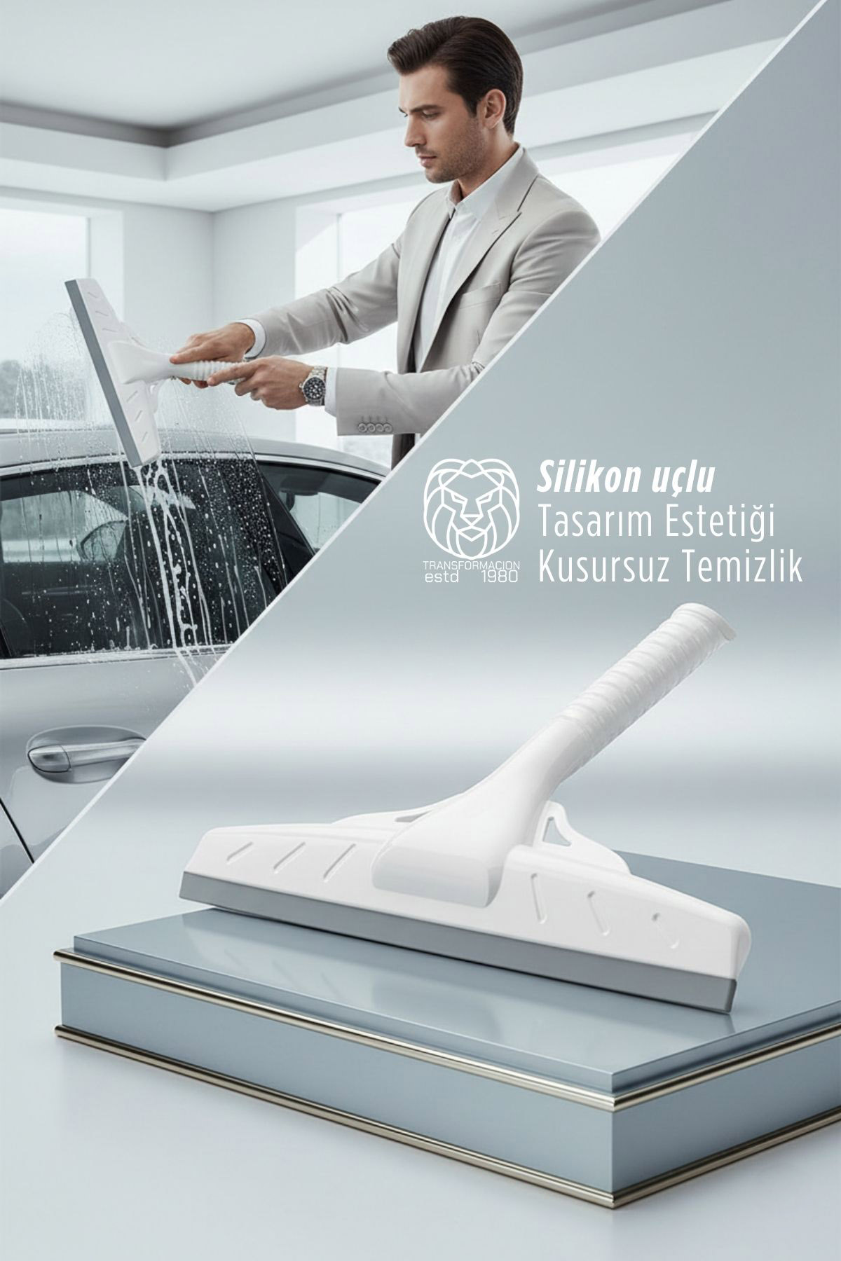 34 CM Silikon Uçlu Profesyonel Cam Çekçek - Tasarım Estetiği ve Kusursuz Temizlik 422540