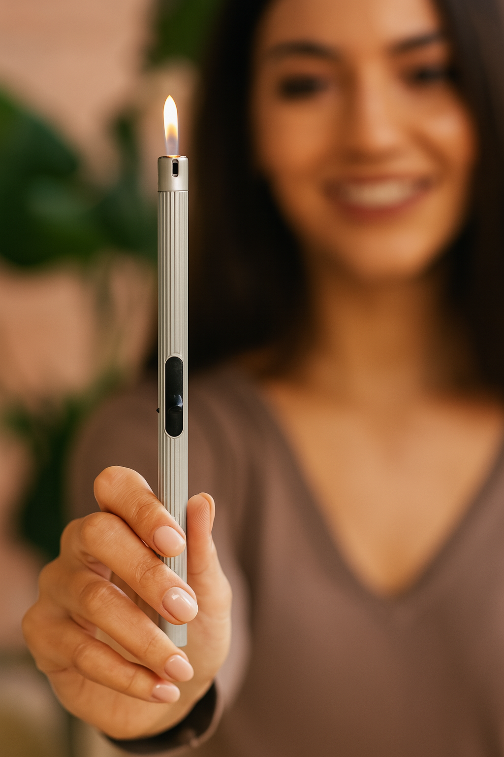 Slim Lüks Mutfak Pipo Çakmağı - Gazlı Uzun Barbekü Ateşleyici - Modern Tasarım 722821