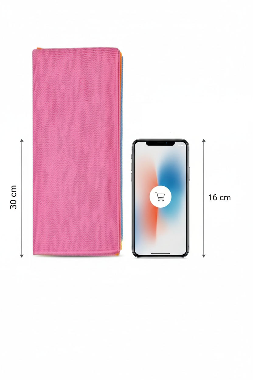 4'lü Lüks Mikrofiber Bez Seti: İz Bırakmayan Ultra Emici 722827