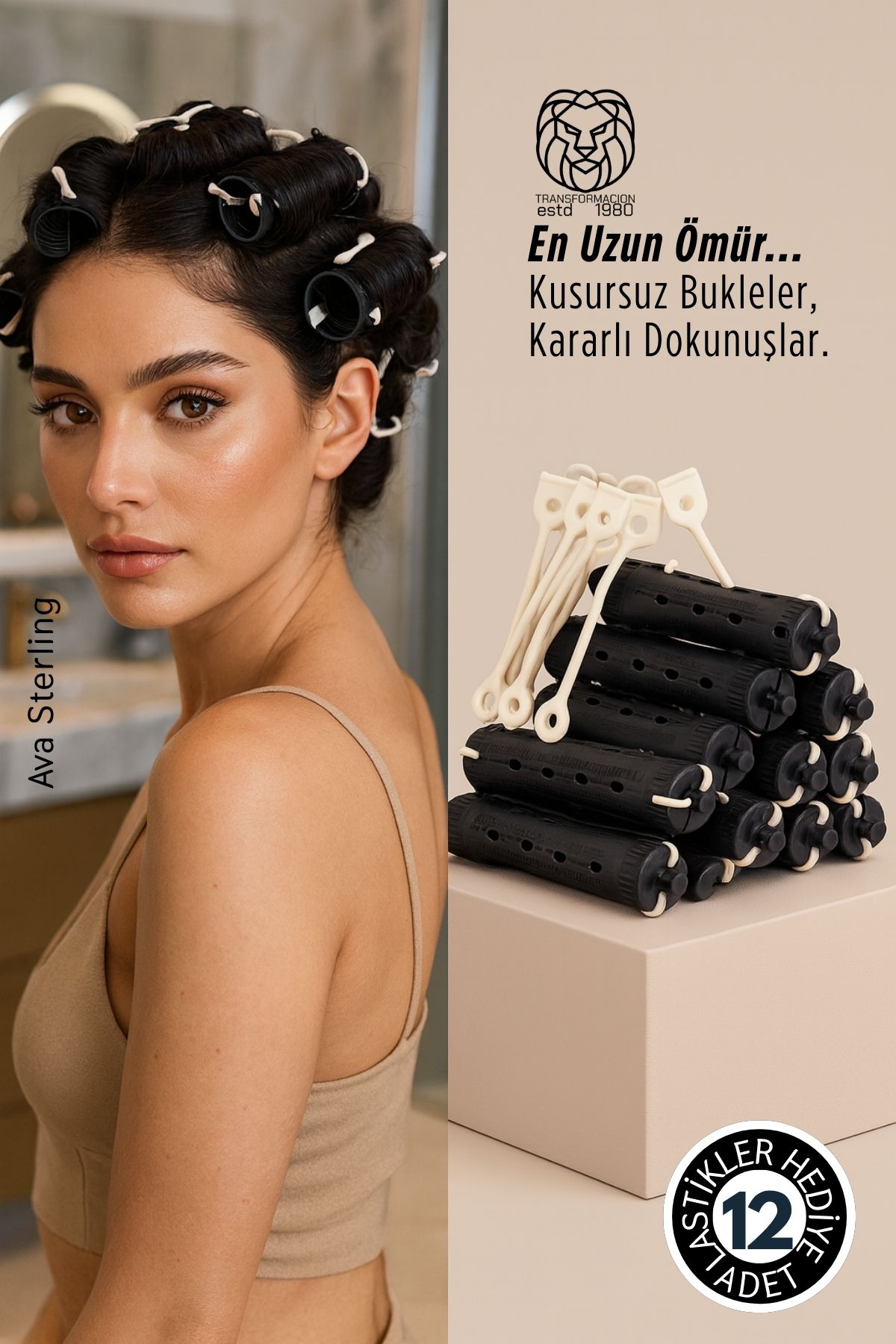 Saç Bigudisi - 12 li Saç Bukle Şekillendirme Seti - Lastikli - Ömürlük Şekillendirme 722829