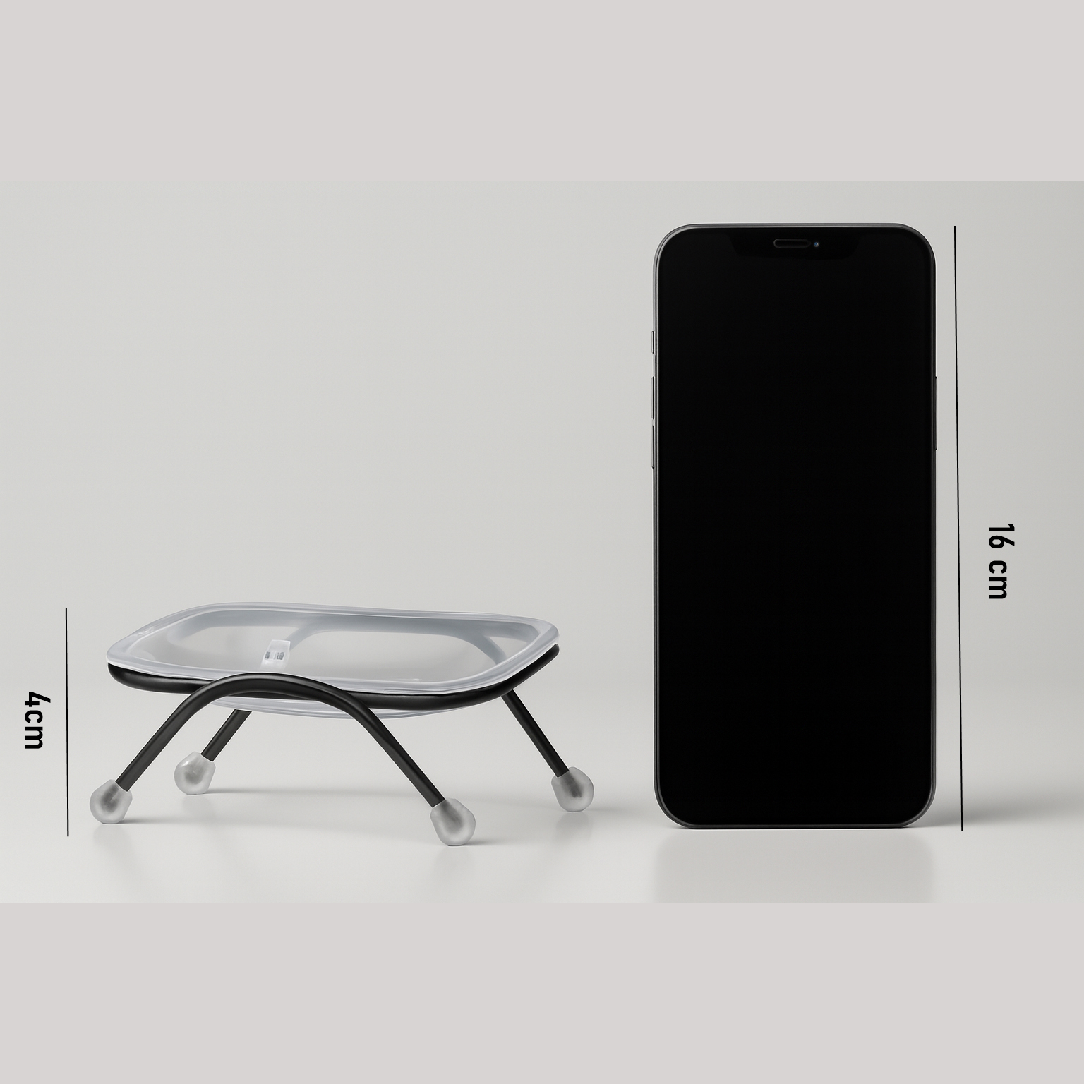 3 lü Ayaklı Sabunluk – Su Giderli, Şeffaf Tasarım, 12 x 9 cm, Tezgah Üstü Kullanım722839