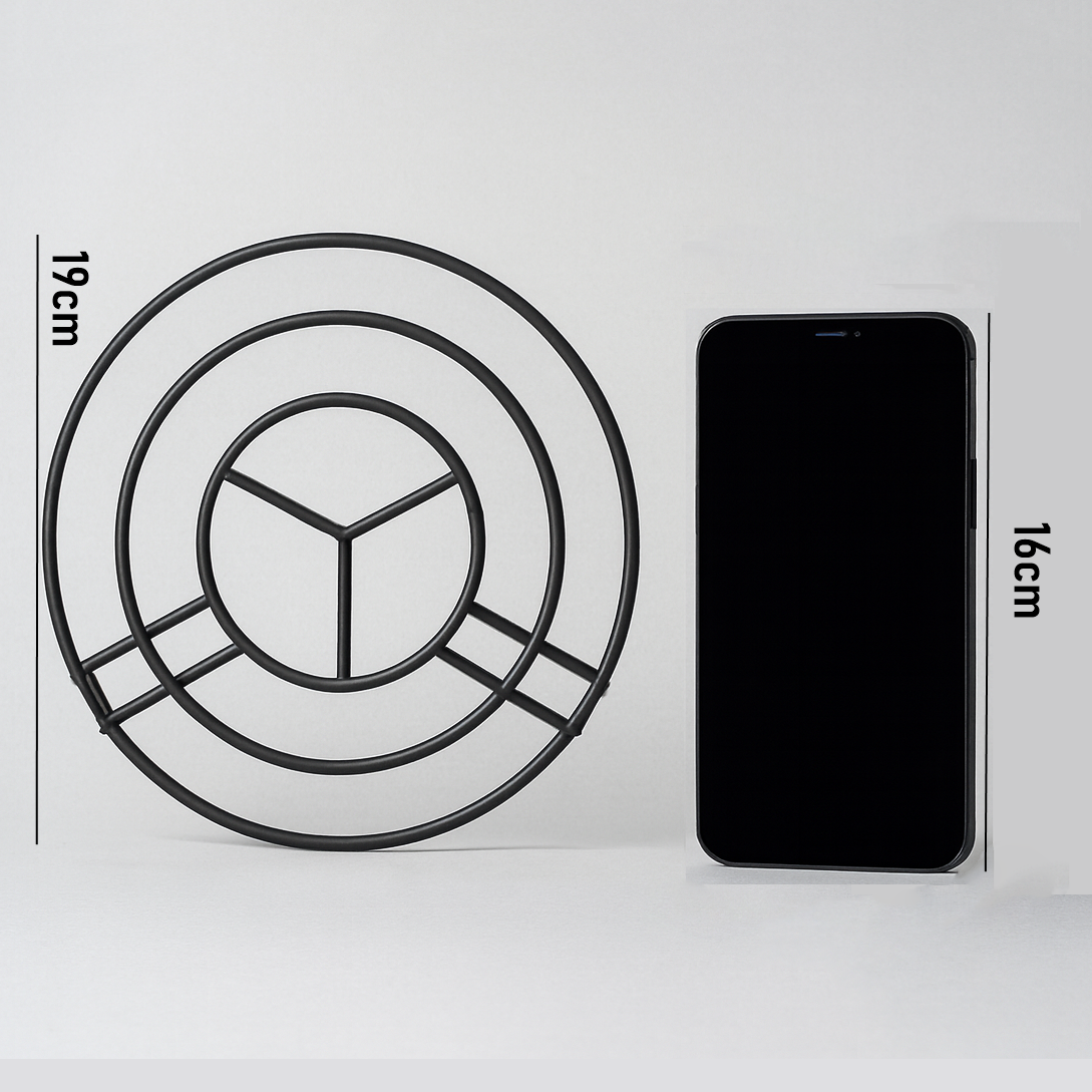 Juliette Serisi Siyah Metal Nihale - 20 cm Isıya Dayanıklı Lüks Tencere Altlığı 722841