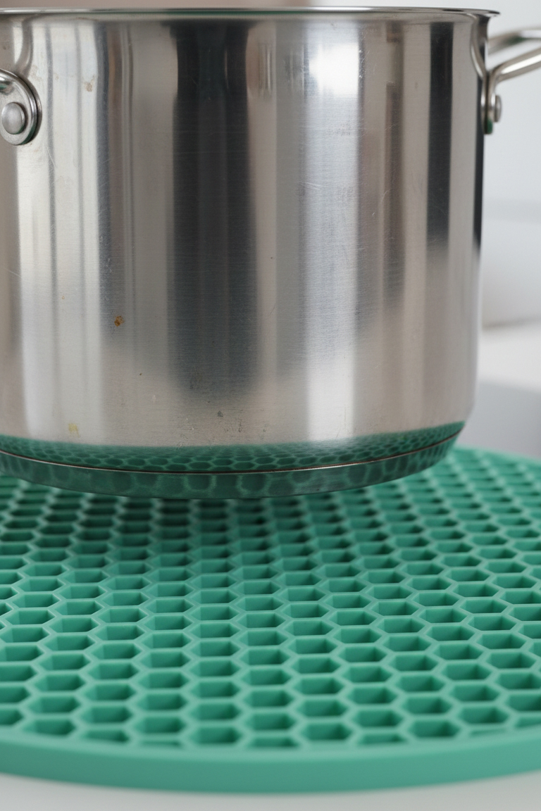 Derin Su  Serisi - Isıya Dayanıklı Bal Peteği Kaymaz Silikon Kare Nihale 722845