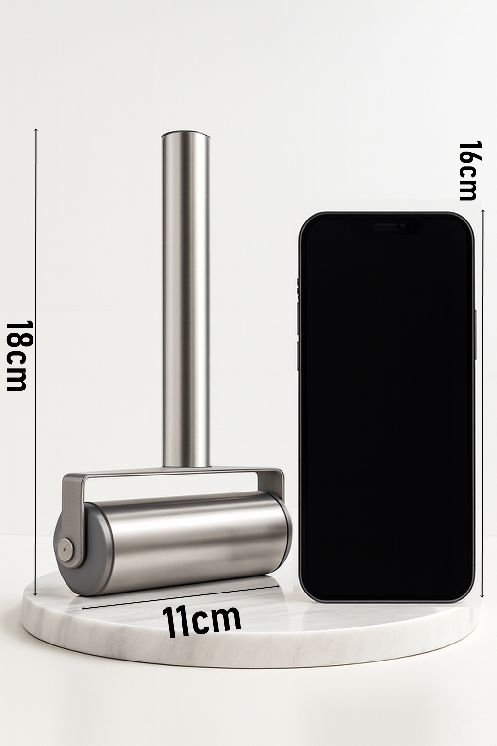 Paslanmaz Çelik El Merdanesi: Profesyonel Pizza Mantı ve Hamur Açma Silindiri 722852