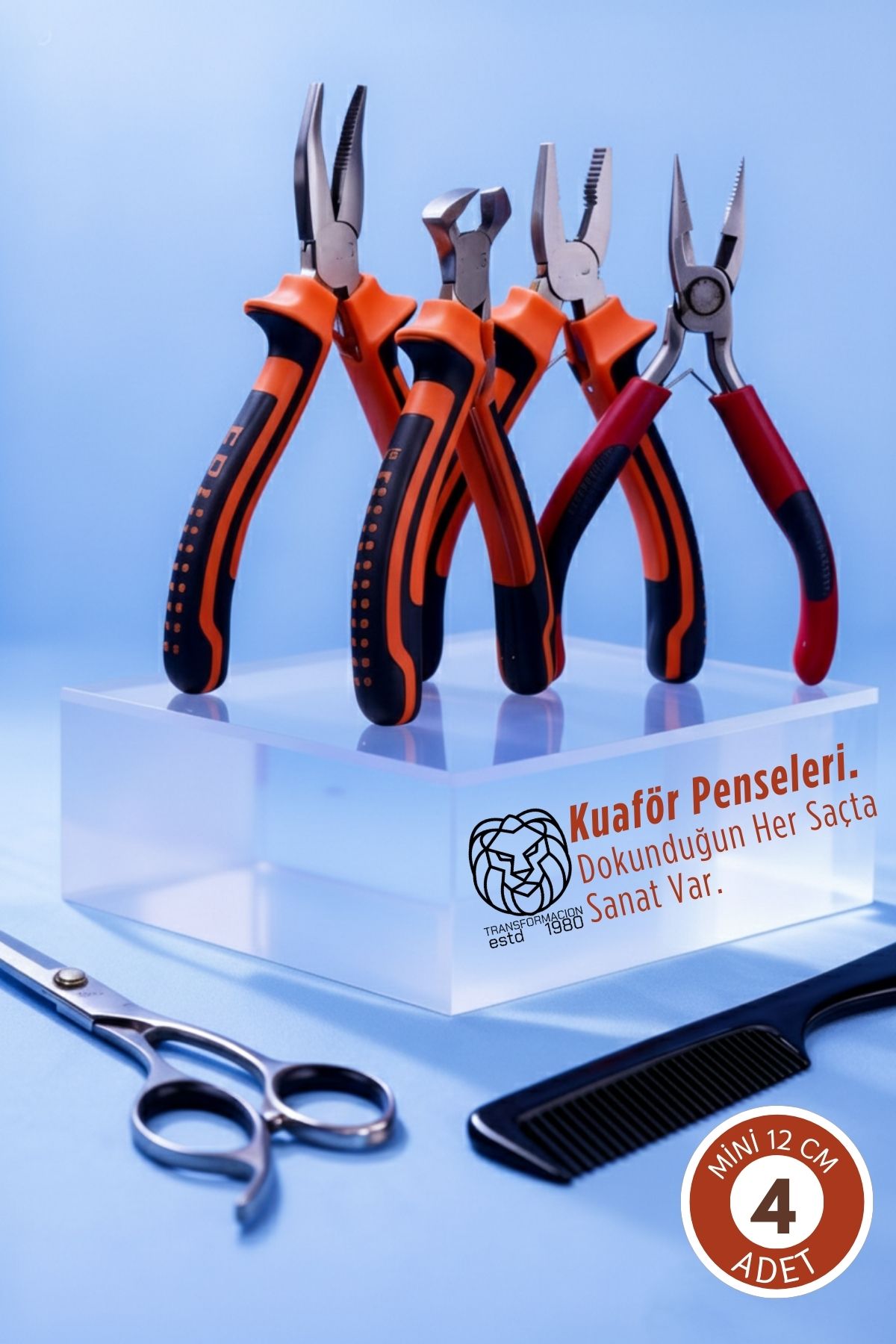 4'lü Profesyonel Kuaför Saç Kaynak Pense Seti (Hassas İşçilik Kiti) 722854