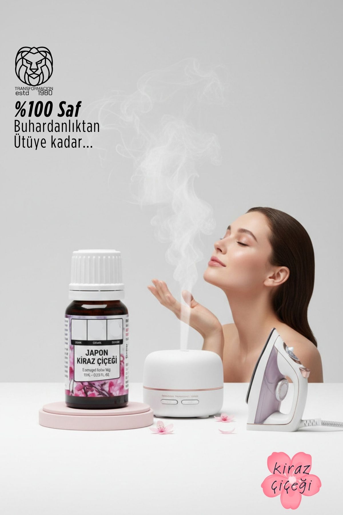 %100 Saf Japon Kiraz Çiçeği Esansı - Ütü, Buhardanlık ve Koku Makineleri İçin 10 ml 