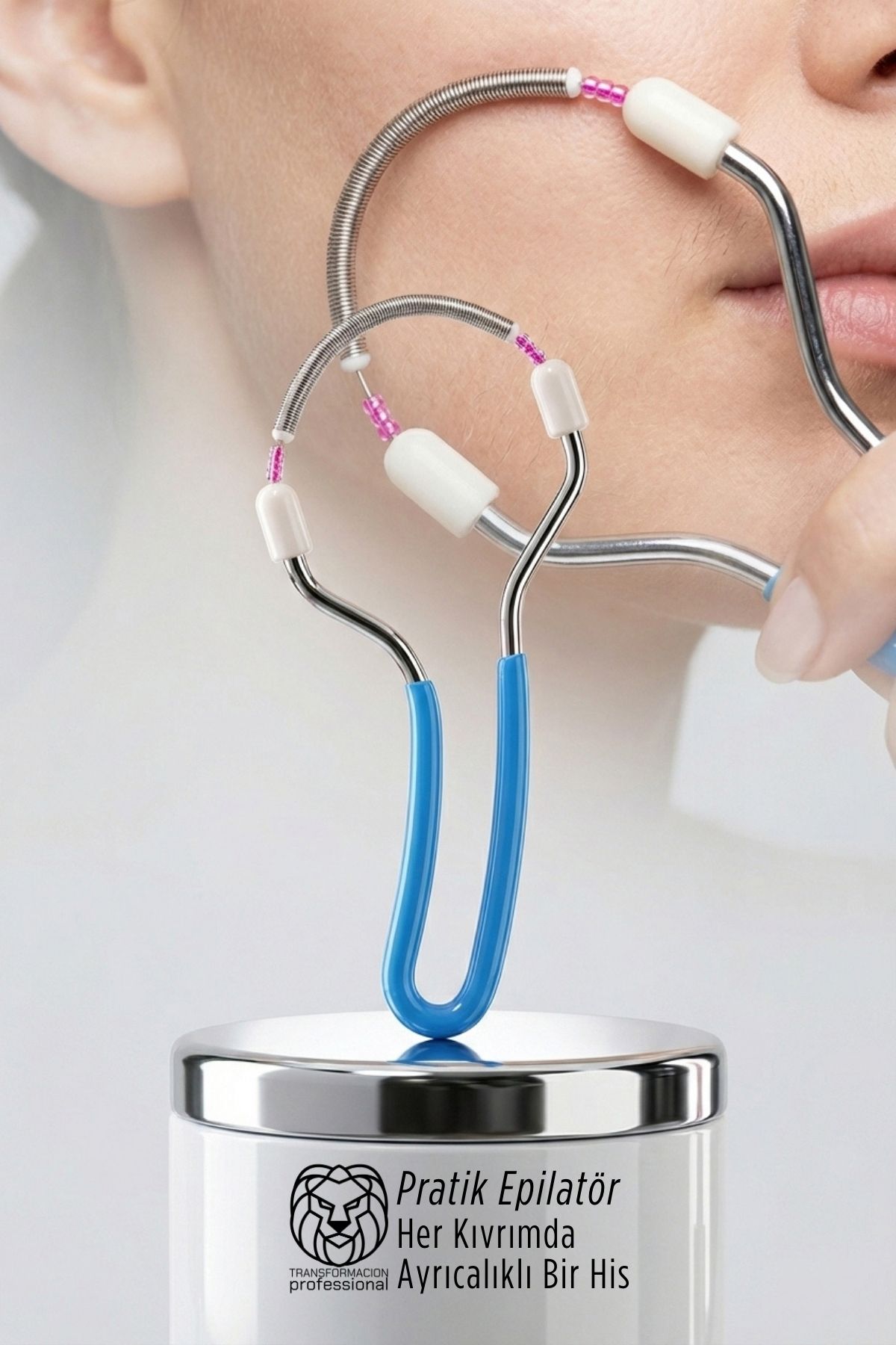 Pürüzsüzlük Sanatı: Pratik Yaylı Yüz Epilatörü: İnce Tüylere Kesin Çözüm, Bıyık ve Yüz Tüy Alma Yayı 