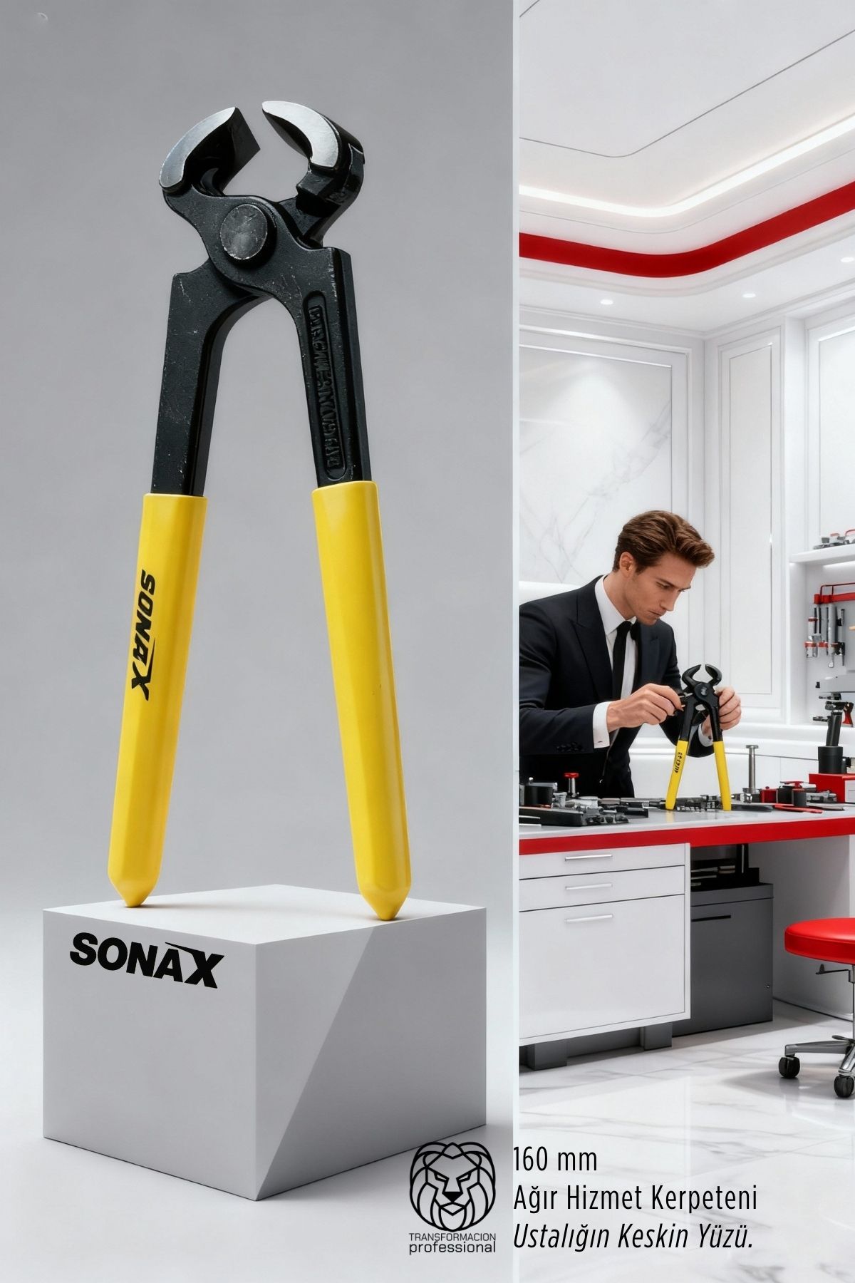 Chrome Vanadium Ağır Hizmet Kerpeteni - Profesyonel Seri 160mm Yüksek Mukavemetli Usta Tipi 