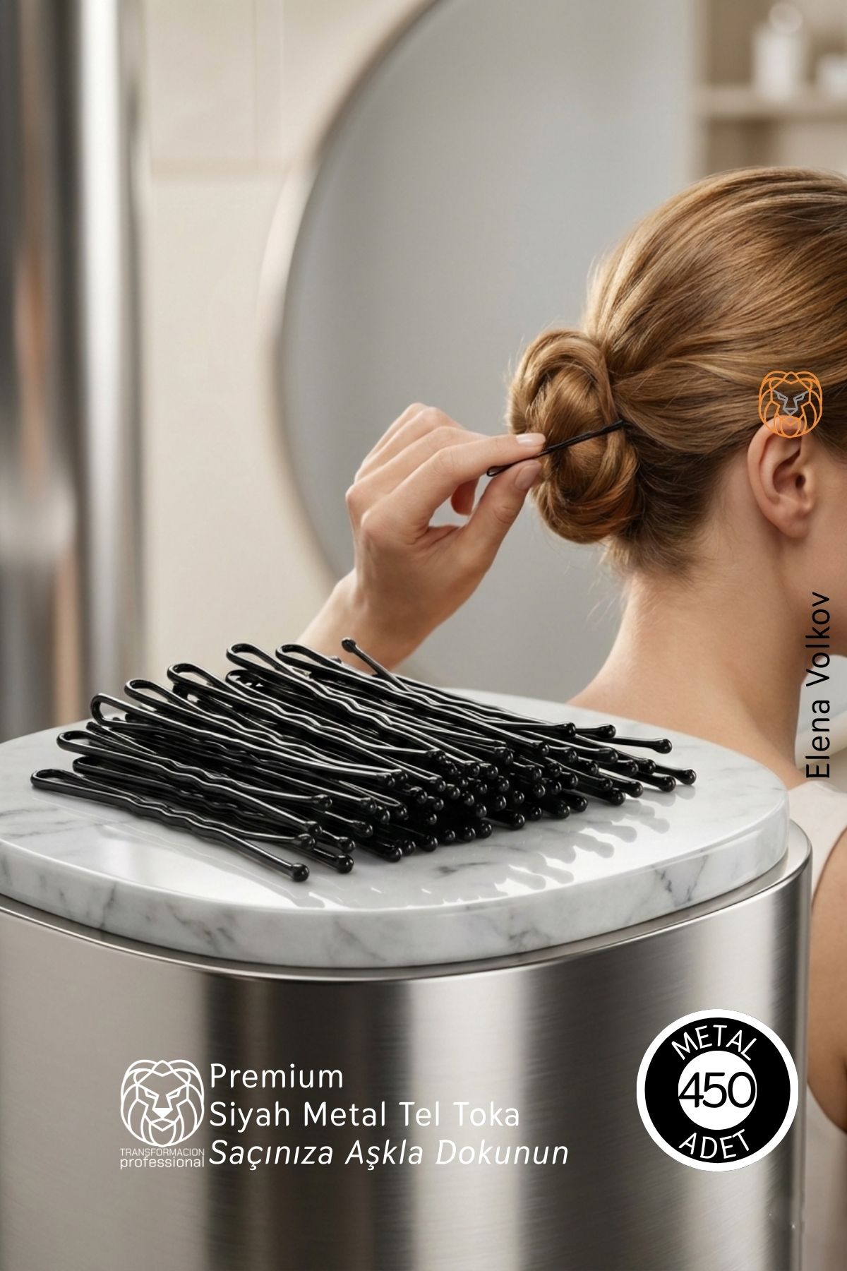 Premium Siyah Metal Tel Toka – 450 Adet Profesyonel Set 