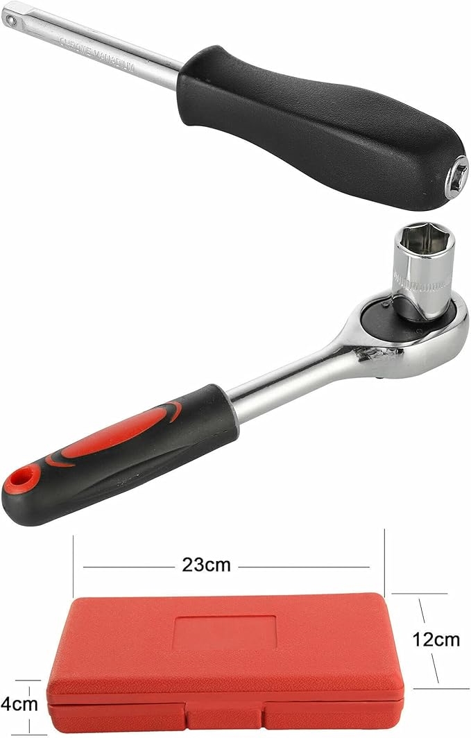 46 Parça Profesyonel Lokma Takımı | Cırcırlı Vanadium Çelik Premium Tamir Seti 722867