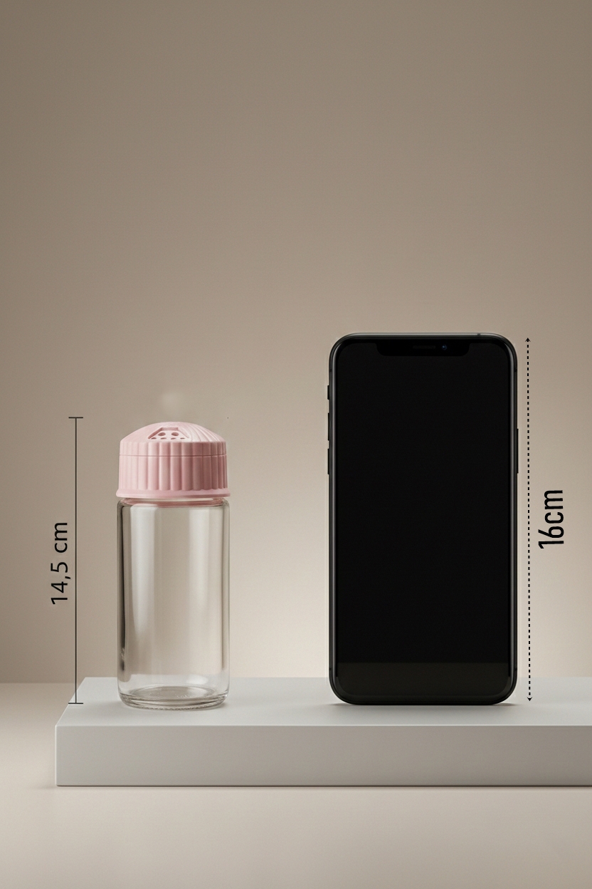 Francesca 4’lü Cam 14,5 cm Baharatlık ve Tuzluk Seti - Kristal Cam Gövdeli Modern Mutfak Seti 722872