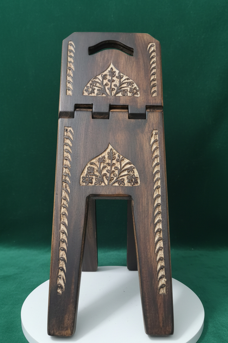 Masif Ahşap El Oyması Lüks Rahle - Selçuklu Motifli 722873