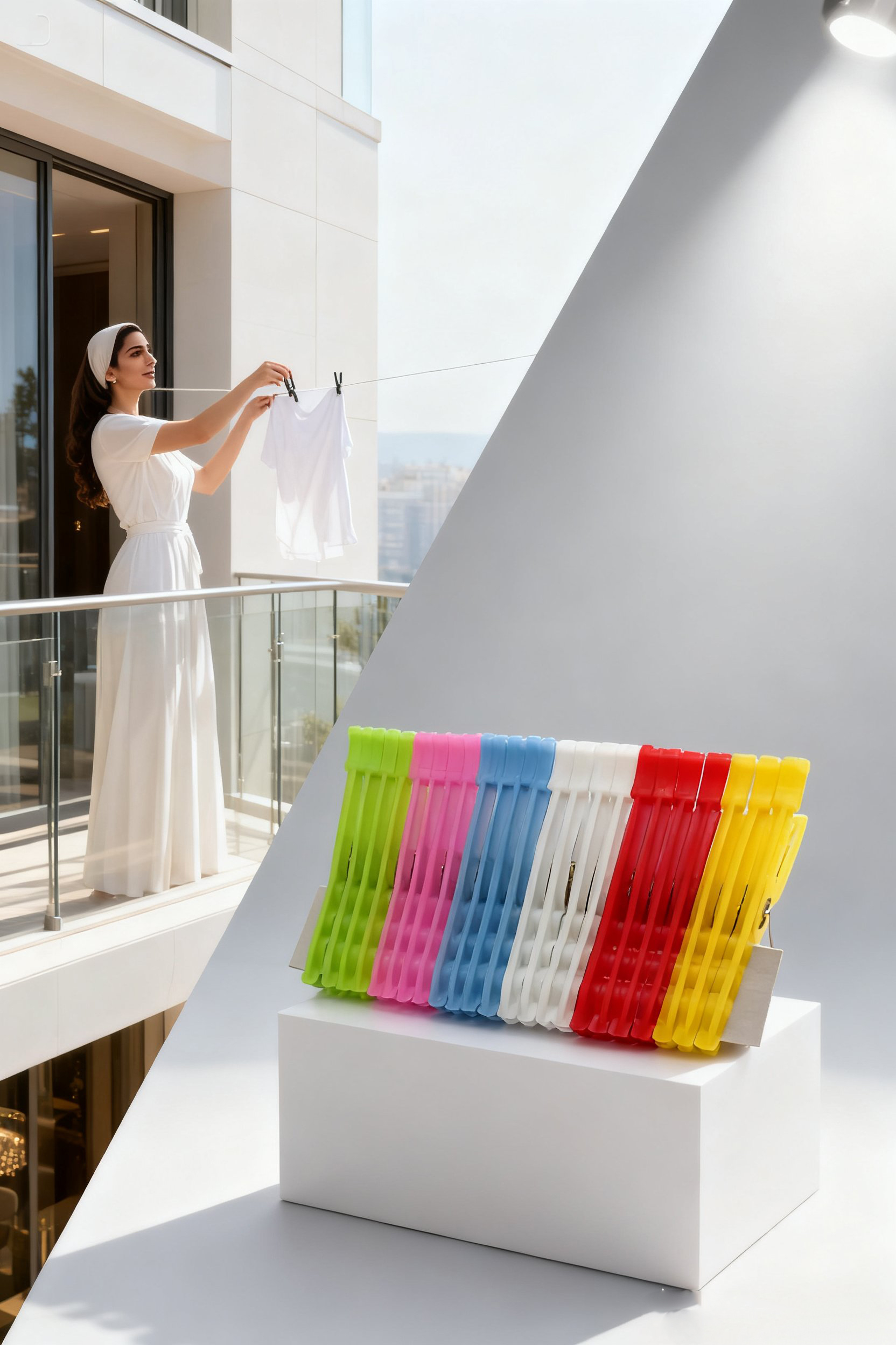 Mila Kovalchuk Serisi 48'li Premium Renkli Çamaşır Mandalı Kırılmaz İz Bırakmaz 722862