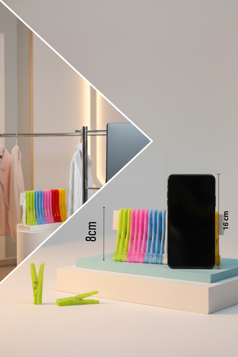 Mila Kovalchuk Serisi 48'li Premium Renkli Çamaşır Mandalı Kırılmaz İz Bırakmaz 722862