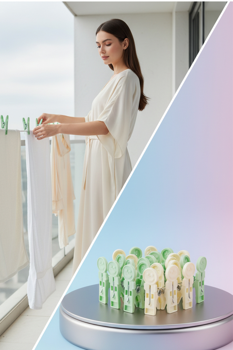 Yuliya Serisi İz Bırakmaz Emoji  Premium Renkli Çamaşır Mandalı 36'lı 722863