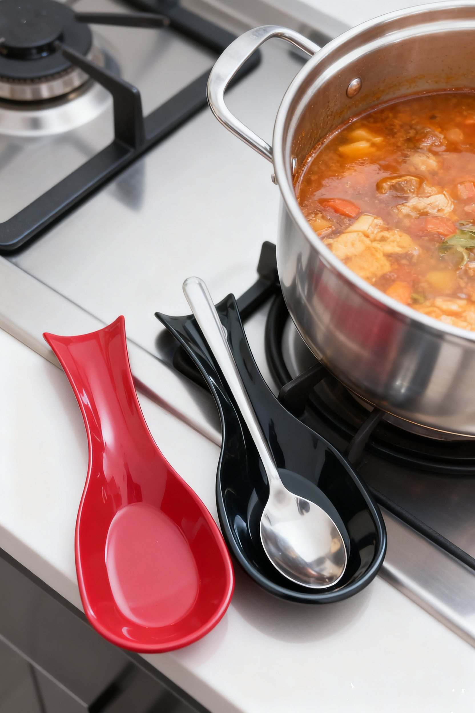 Ivanna Serisi 2’li Modern Mutfak Tezgah Üstü Kepçe Altlığı ve Kaşıklık Seti 722864