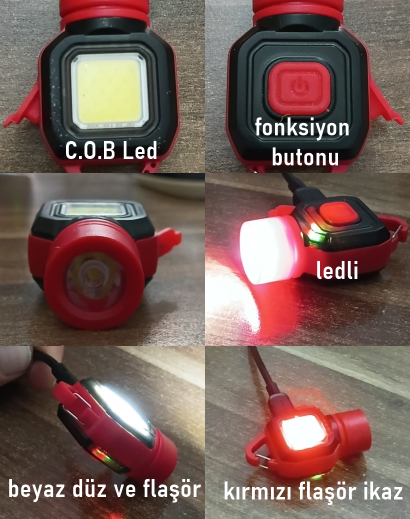 Ultra-Pro 5 Fonksiyonlu 600 Lümen USB-C Şarjlı Mini Led El Feneri & Kamp Lambası 722876