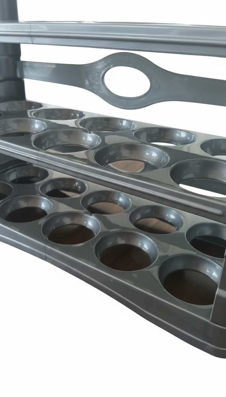 30’lu Modern Yumurta Düzenleyici - Gri Antrasit Mutfak Organizeri 722881