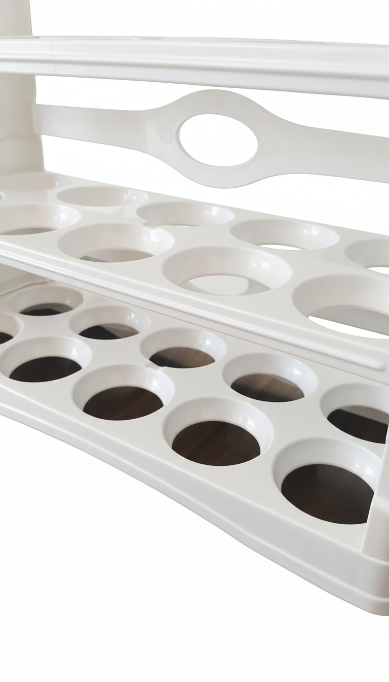 30’lu Modern Yumurta Düzenleyici - Beyaz Mutfak Organizeri 722882