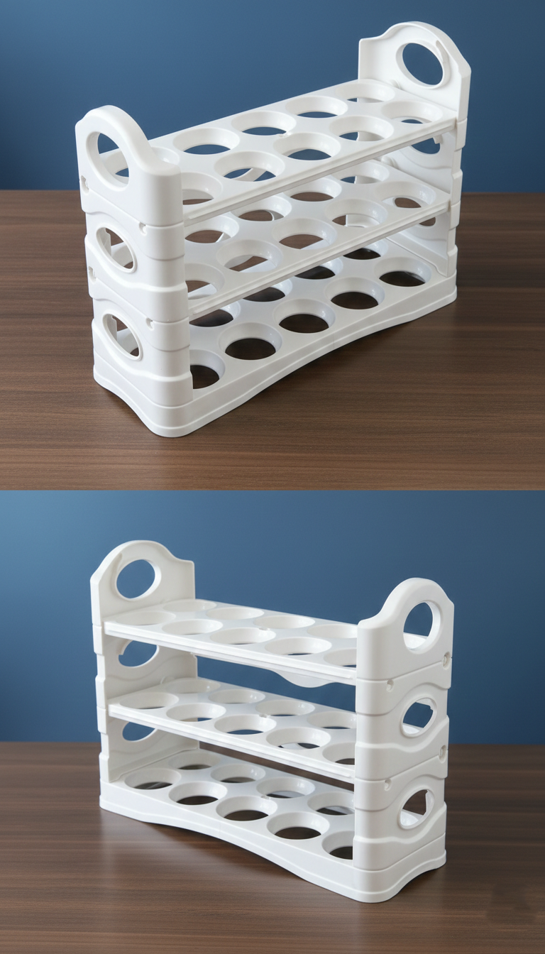 30’lu Modern Yumurta Düzenleyici - Beyaz Mutfak Organizeri 722882