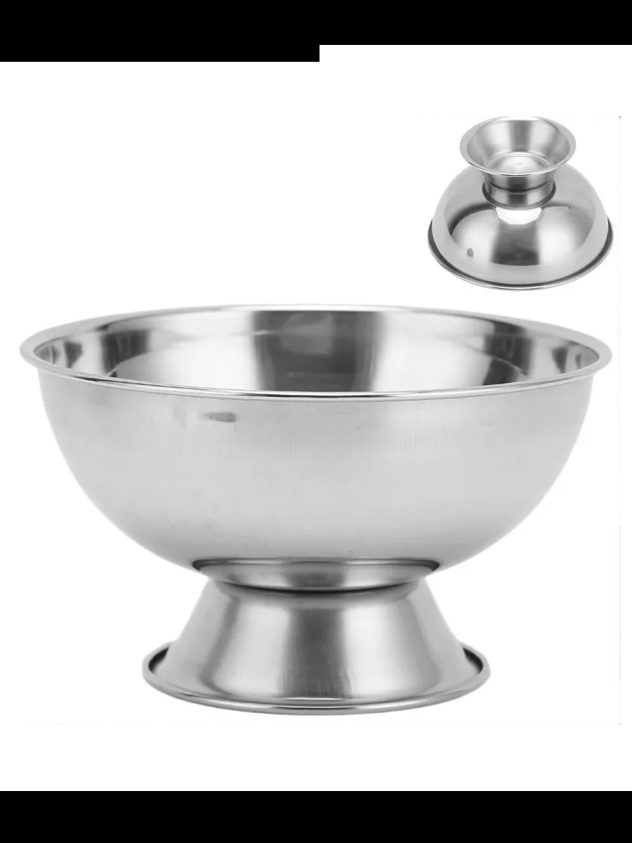 4 lü Liana Silver Paslanmaz Çelik Ayaklı Dondurma ve Sunum Kasesi - 11 cm 722883