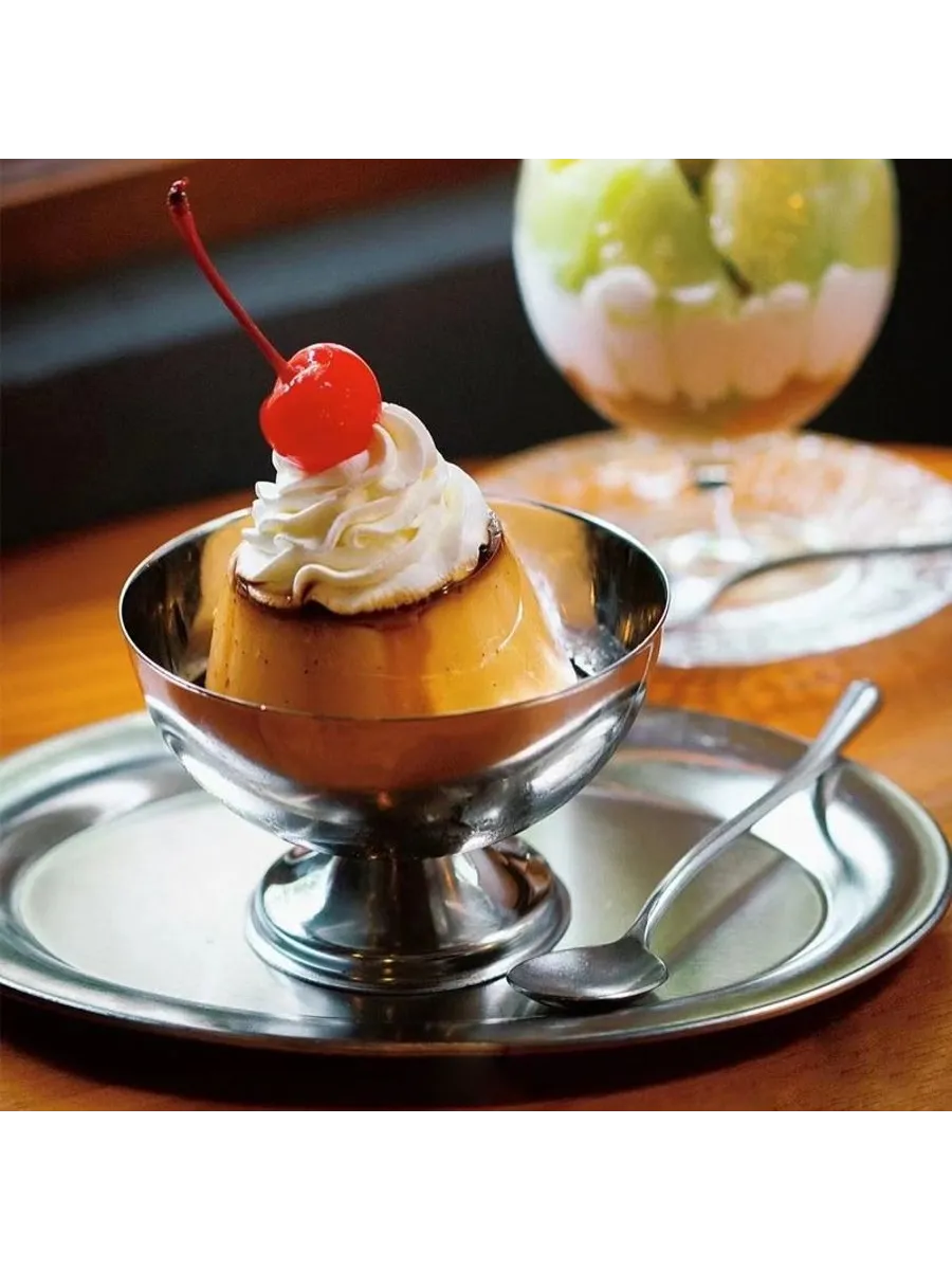 4 lü Liana Silver Paslanmaz Çelik Ayaklı Dondurma ve Sunum Kasesi - 11 cm 722883