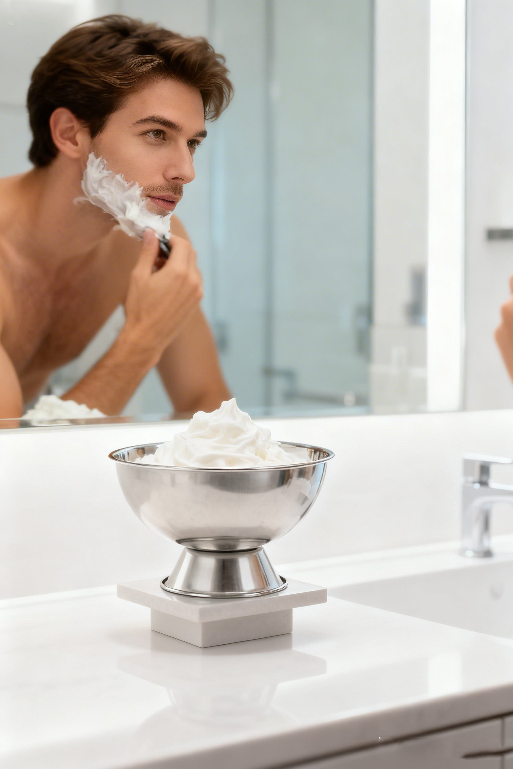 Lukas Steel Profesyonel Paslanmaz Çelik Berber Tipi Lüks Tıraş Tası 722885