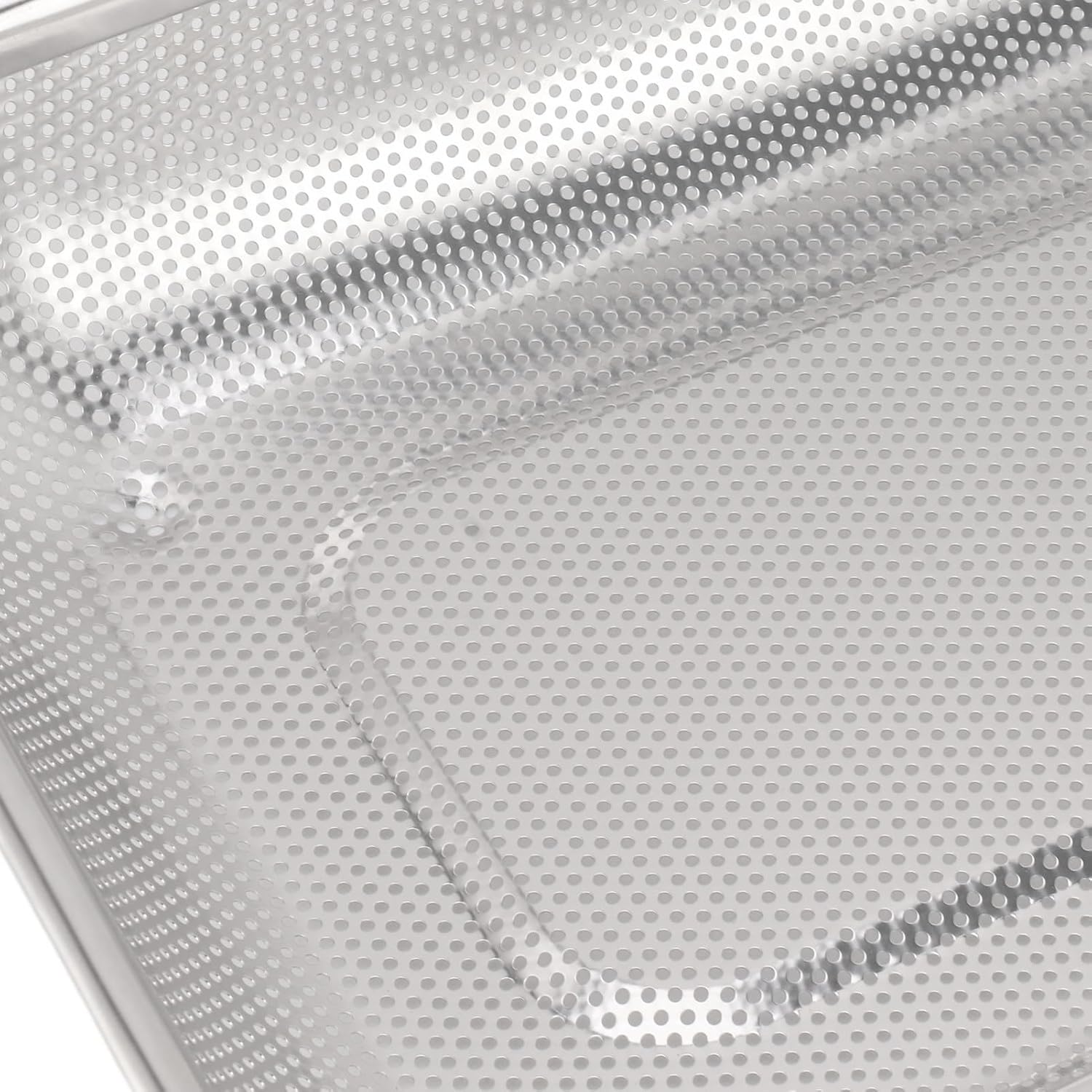 Heidi Serisi Paslanmaz Çelik Dikdörtgen Büyük Boy Süzgeç Kevgir 37x27 cm 722889