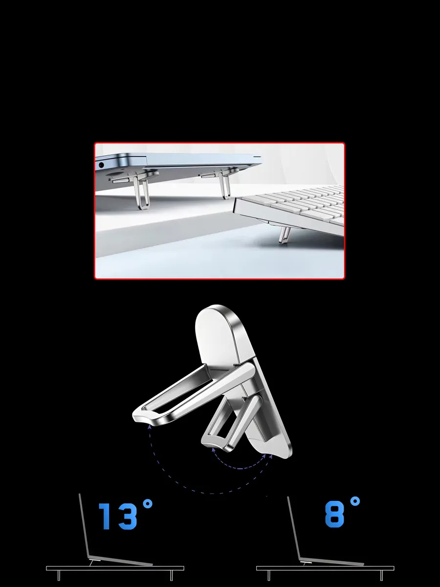 Lukas Schneider Serisi 2’li Gri Laptop Standı - Ergonomik 2 Kademeli Yükseltici 722892