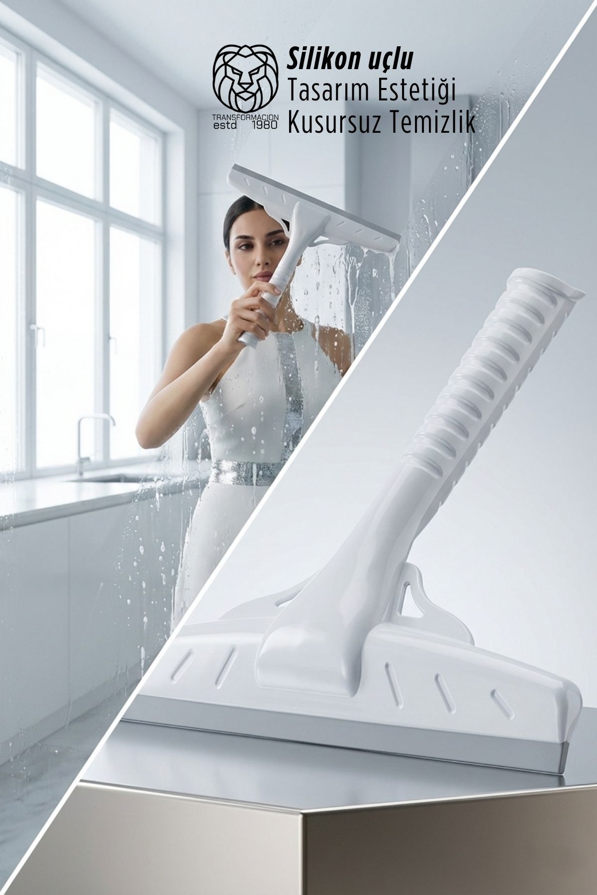 22 CM Silikon Uçlu Profesyonel Cam Çekçek - Tasarım Estetiği ve Kusursuz Temizlik 422198