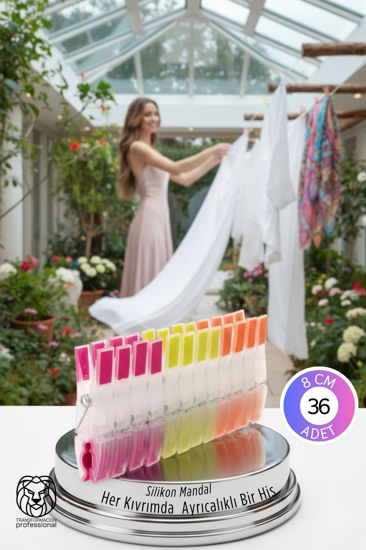 Premium 36'li  Silikon Destekli Lüks Mandal Seti – Hassas Kıyafet Koruyucu & İz Yapmayan Modern Tasarım 722778