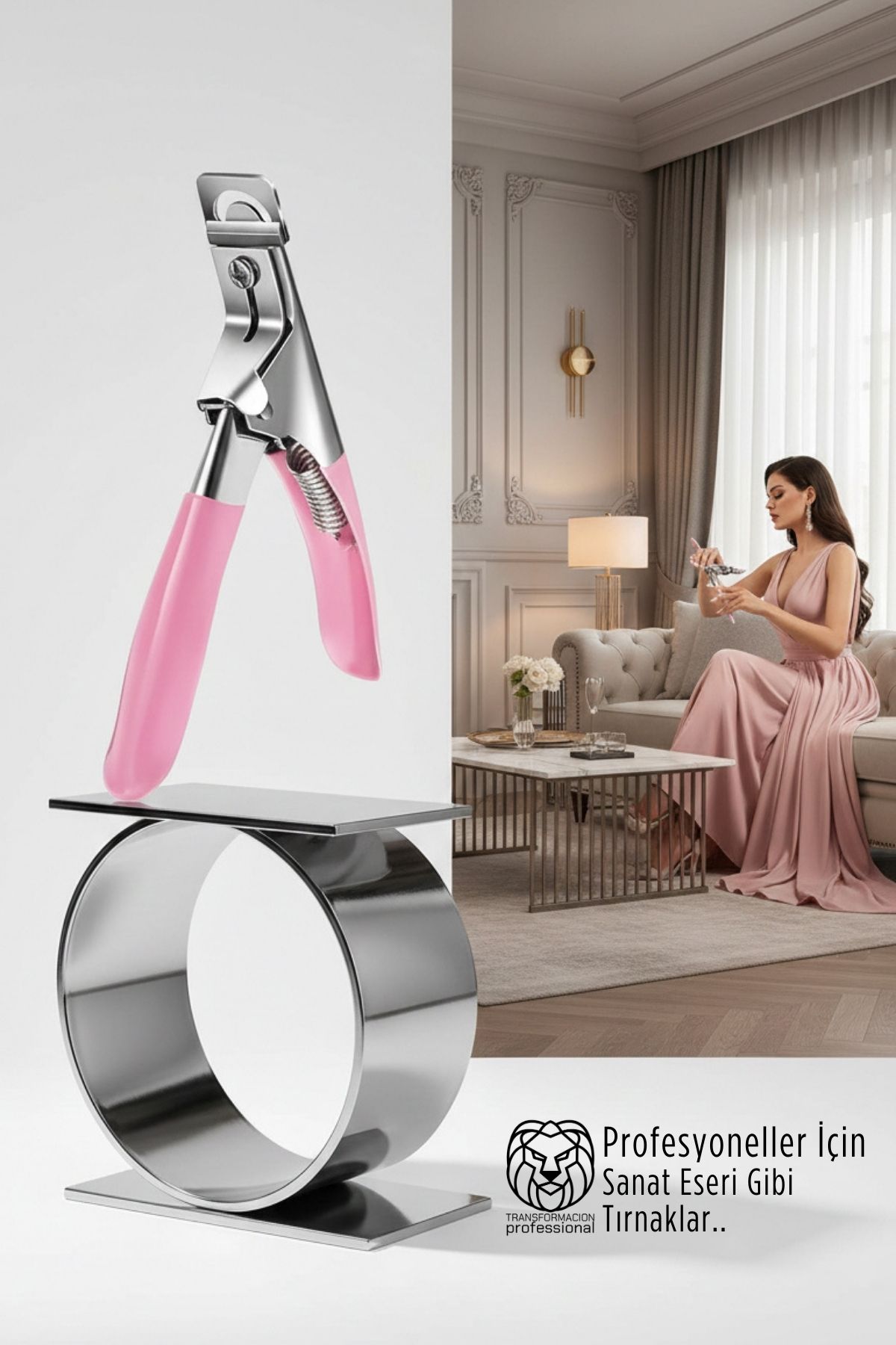 Profesyonel Akrilik Tırnak Makası: Pürüzsüz Kesim U Tip Protes Tırnak Kesici  722767