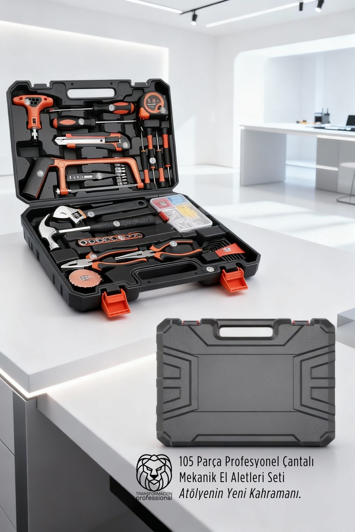 105 Parça Profesyonel Çantalı El Aletleri Seti - Tam kapsamlı Usta Kiti - 722736
