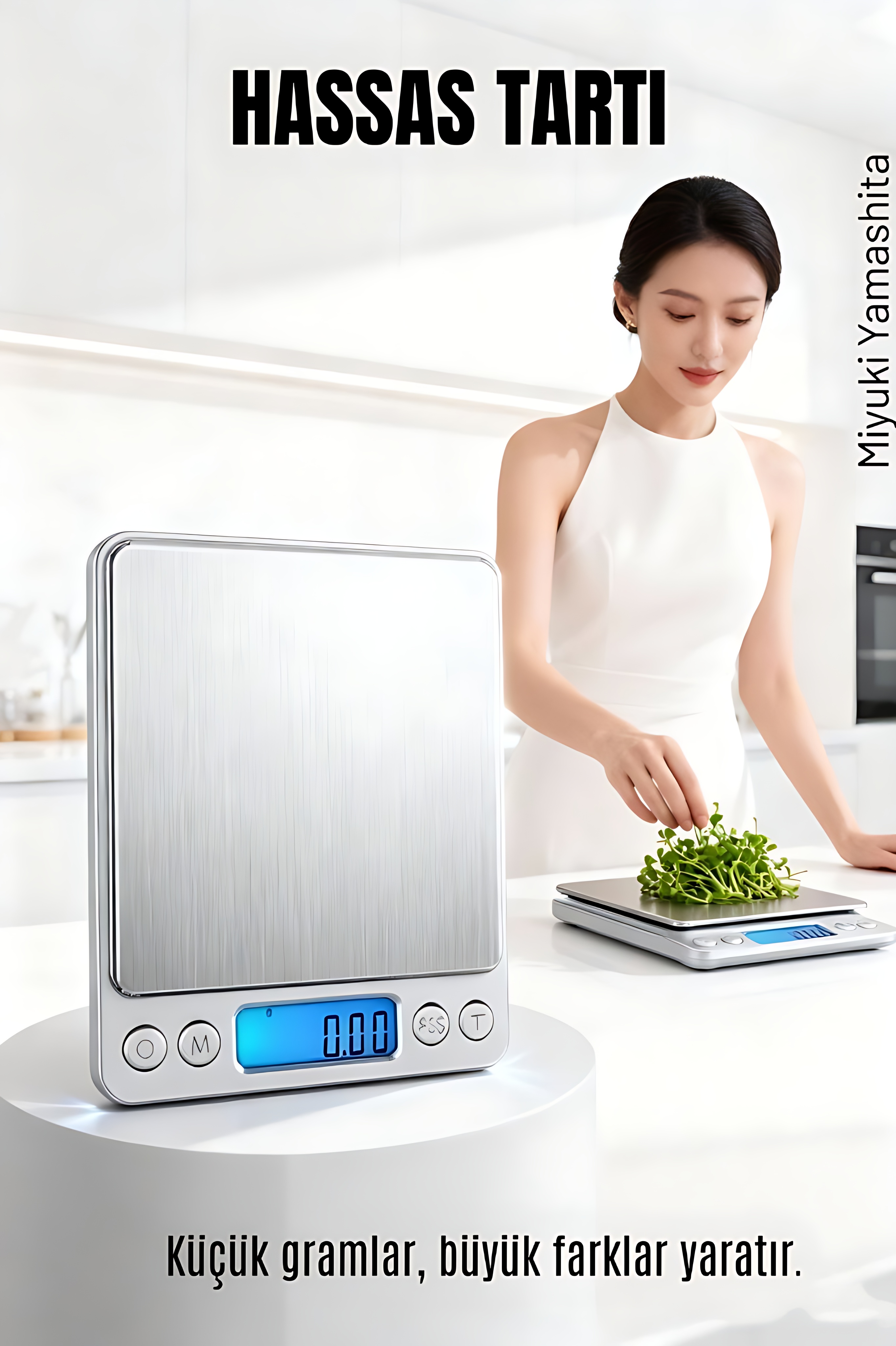 Hassas Terazi 0.01g - 500g Dijital Mutfak ve Kuyumcu Tartısı -  Diyet Tartısı Çelik Yüzey 722656