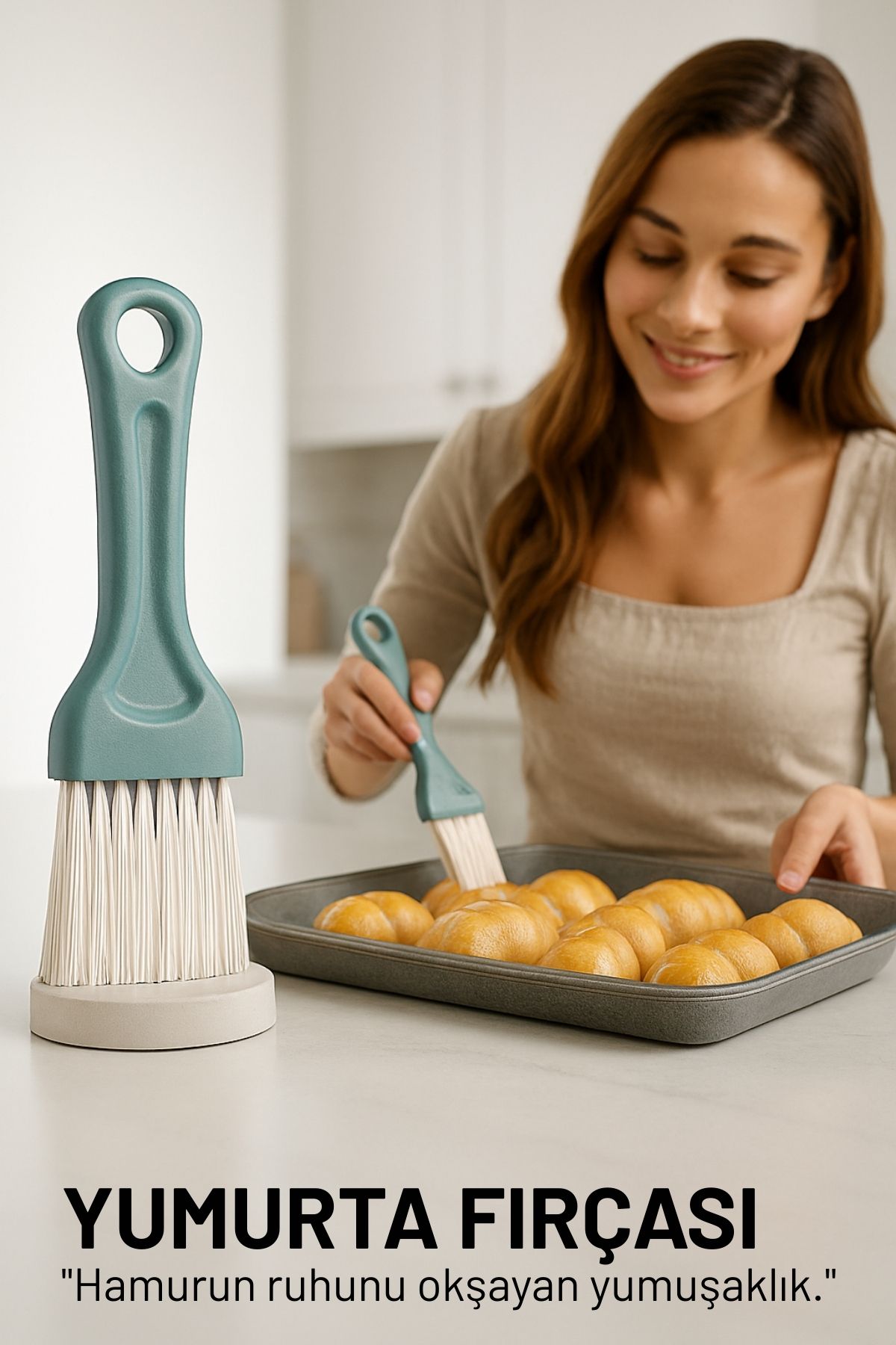 Yumurta Fırçası 14 CM Mutfak Yağlama Sos Sürme Fırçası Pasta Hamur Fırçası 722649