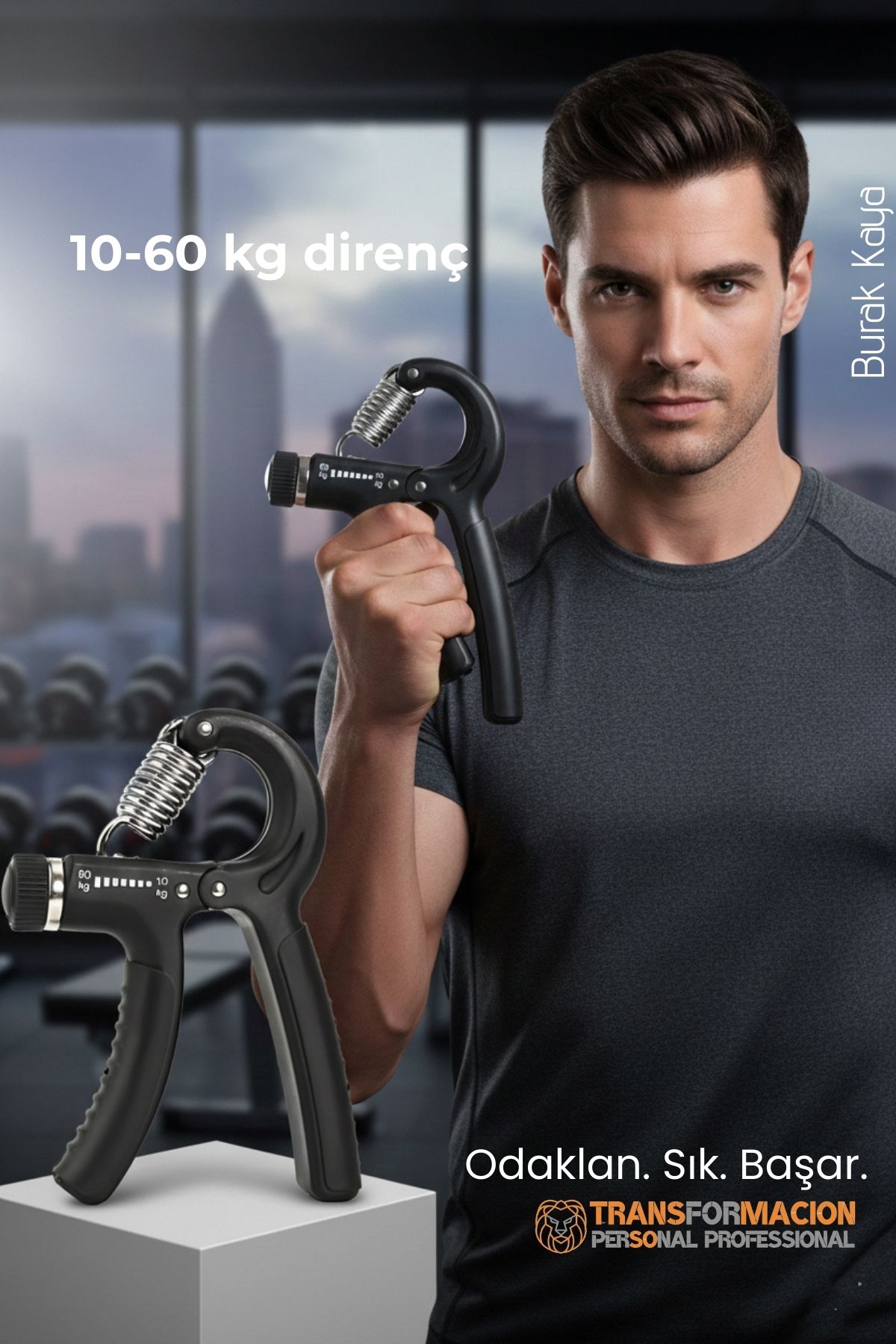 ProGrip Ayarlanabilir Profesyonel El Yayı 10-60 Kg | Paslanmaz Çelik Bilek Güçlendirici 722643