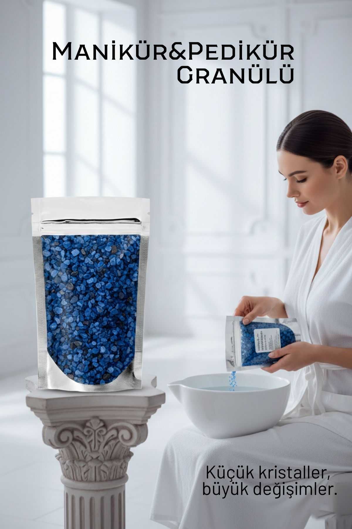 Premium Manikür & Pedikür Tuzu - 400g Yoğun Mineralli El ve Ayak Bakım Granülü 722600