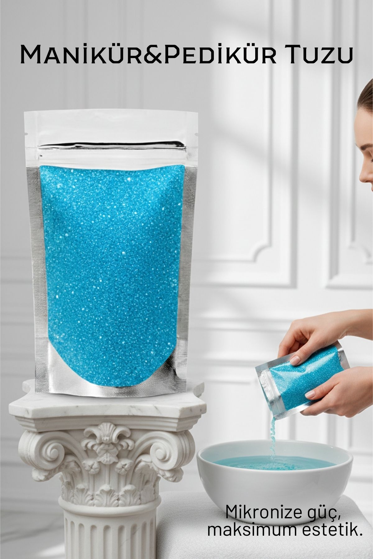 Premium Manikür & Pedikür Tuzu - 400g Yoğun Mineralli El ve Ayak Bakım Granülü Tuzu 722599