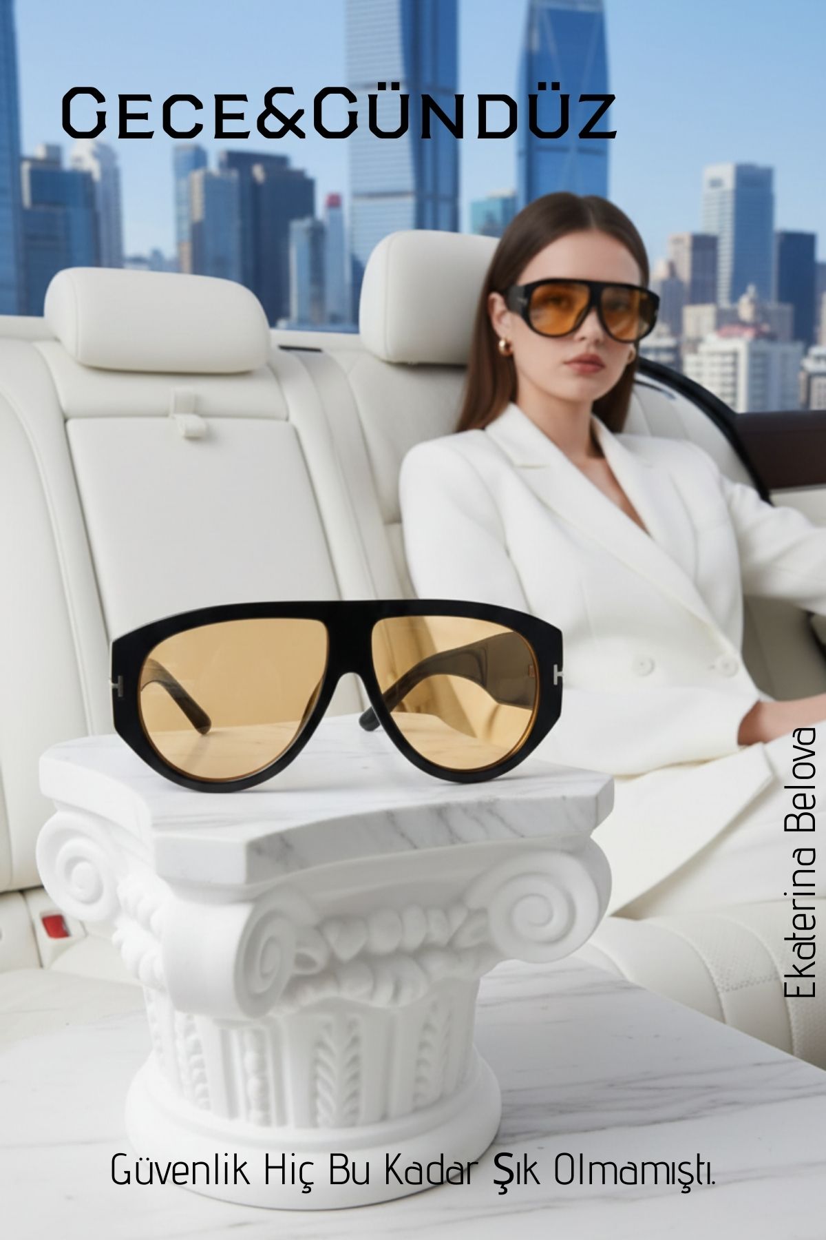 Premium Gece ve Gündüz Görüş Kadın Sürüş Gözlüğü - Anti-Refle Lüks Tasarım 722575