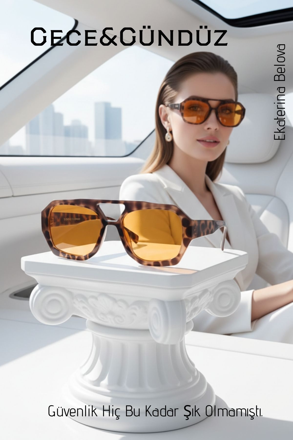 Premium Gece ve Gündüz Görüş Kadın Sürüş Gözlüğü - Anti-Refle Lüks Tasarım 722574