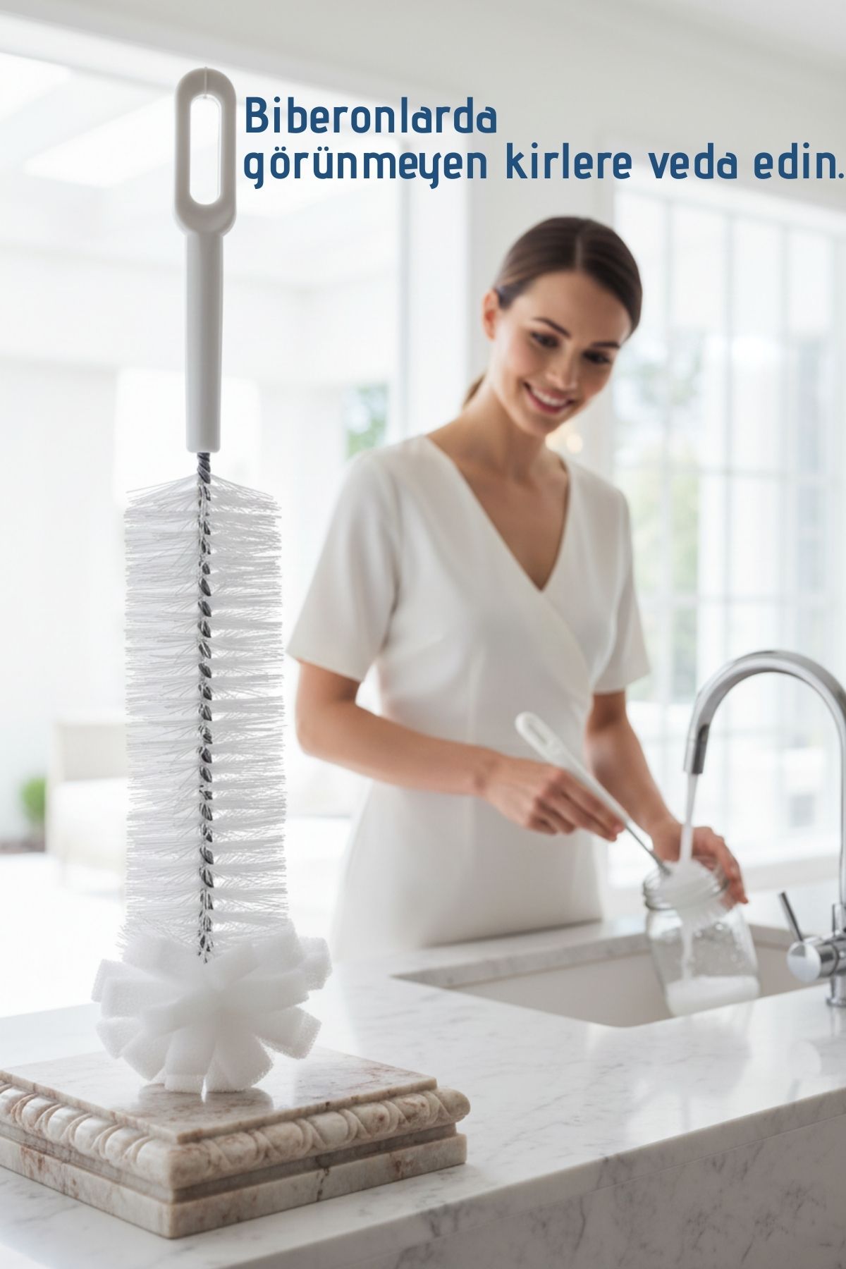 Premium Lüks Şişe ve Biberon Fırçası - Ultra Dayanıklı Profesyonel Temizlik & Kristal Parlaklık 721515