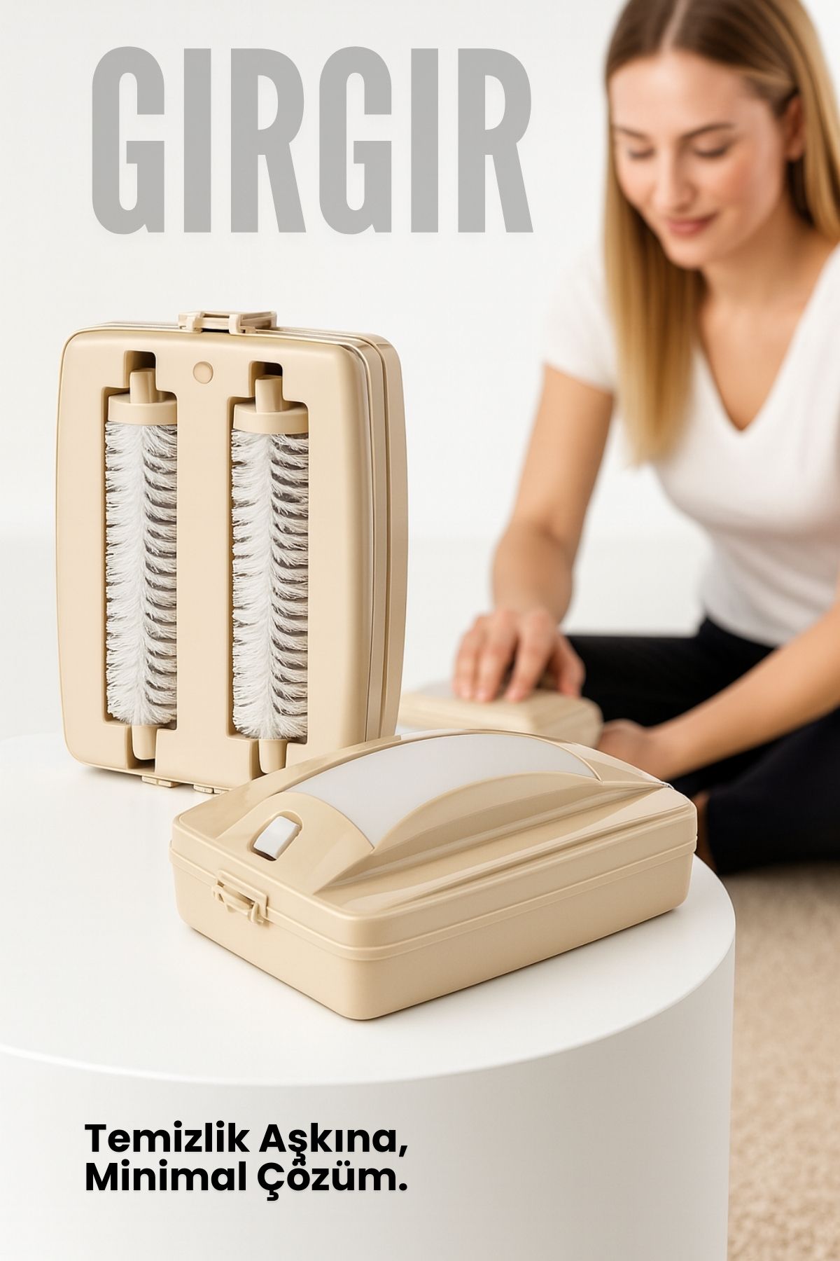 Gırgır - Kırıntı, Saç ve Tüy Toplayıcı El Süpürgesi (Portatif/Çift Fırçalı) 720536