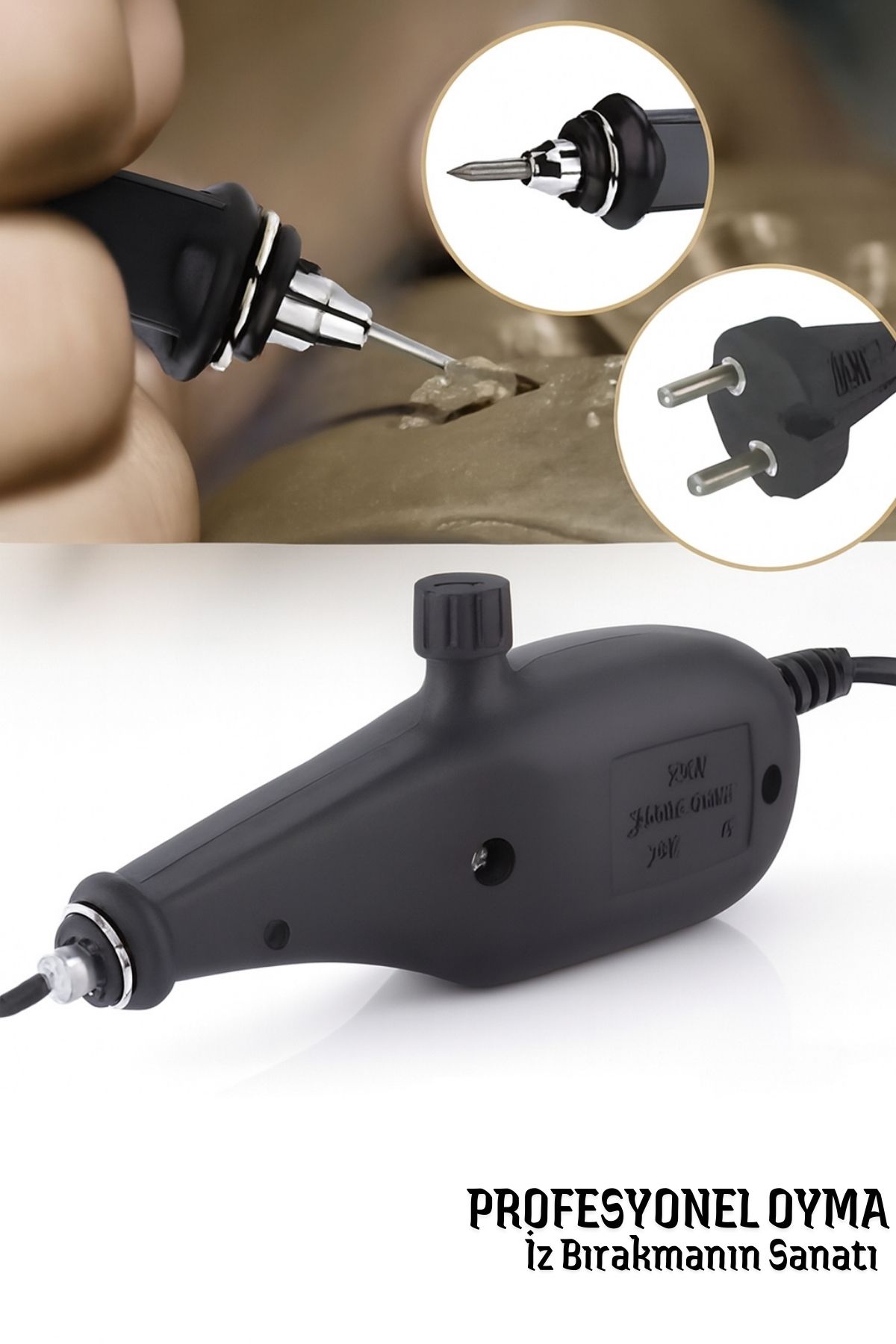 Elektrikli Gravür Kalemi – Metal, Cam, Ahşap İçin Profesyonel Oyma Aleti 722491