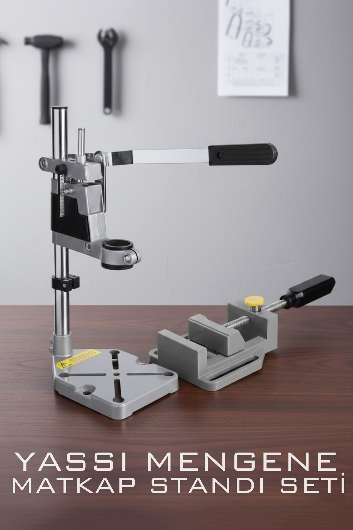 Tezgah Üstü Matkap Standı  + Tezgah Mengenes Seti 722473
