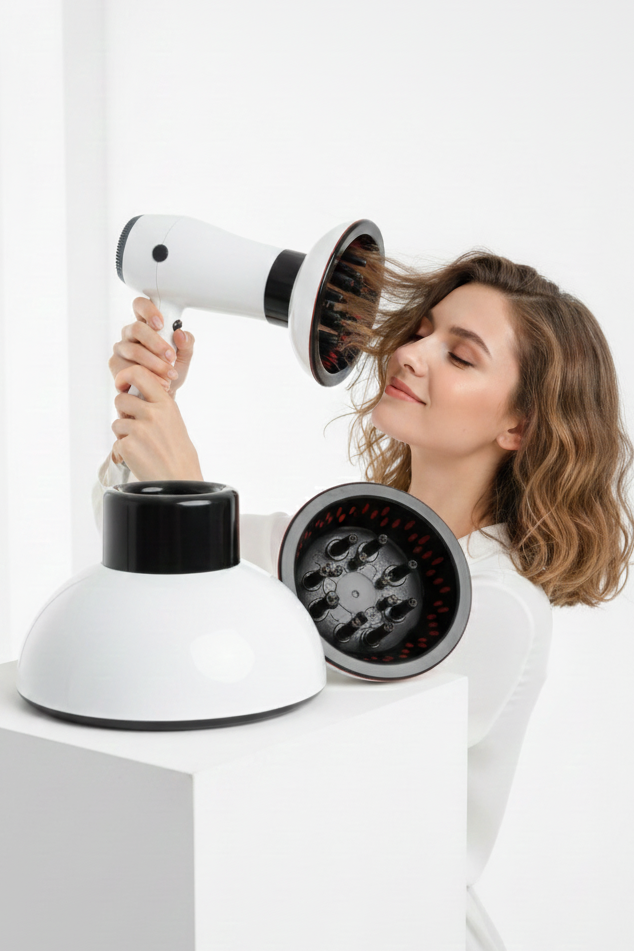 Fön Için Difüzör Vigo Başlık - Saç Kurutma Başlığı Profesyonel BEYAZ 722403